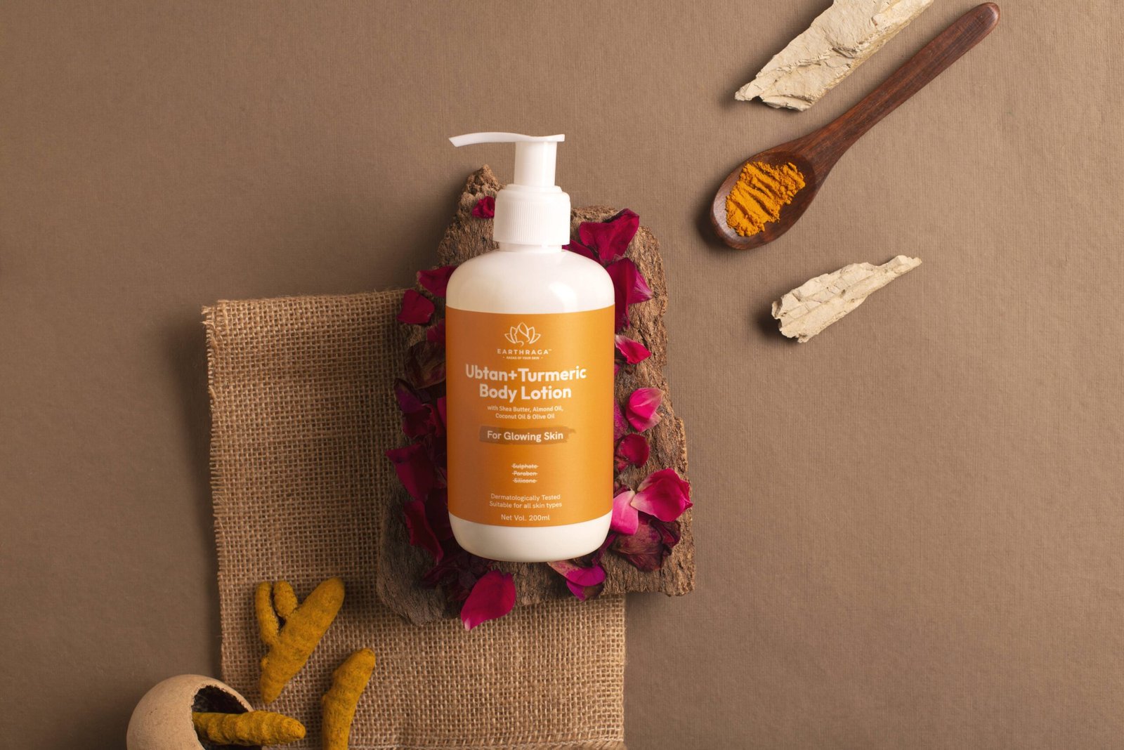 Ubtan + turmeric body lotion by EarthRaga