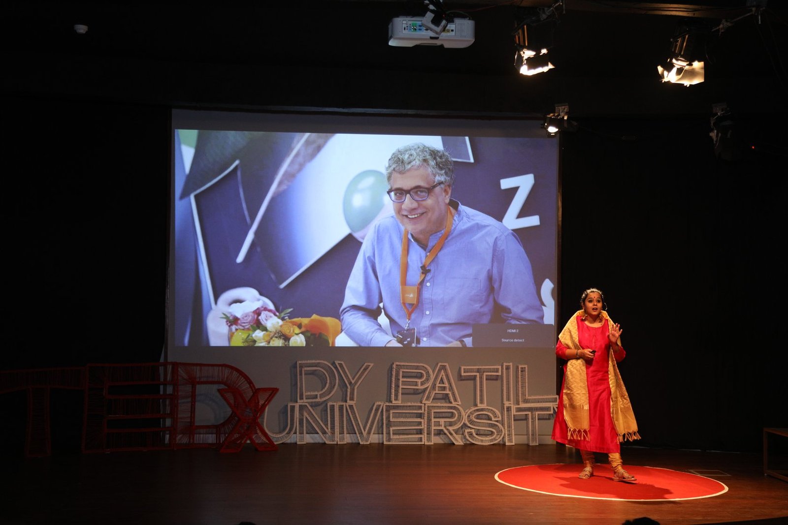 Richa Singh delivering TEDx Talk