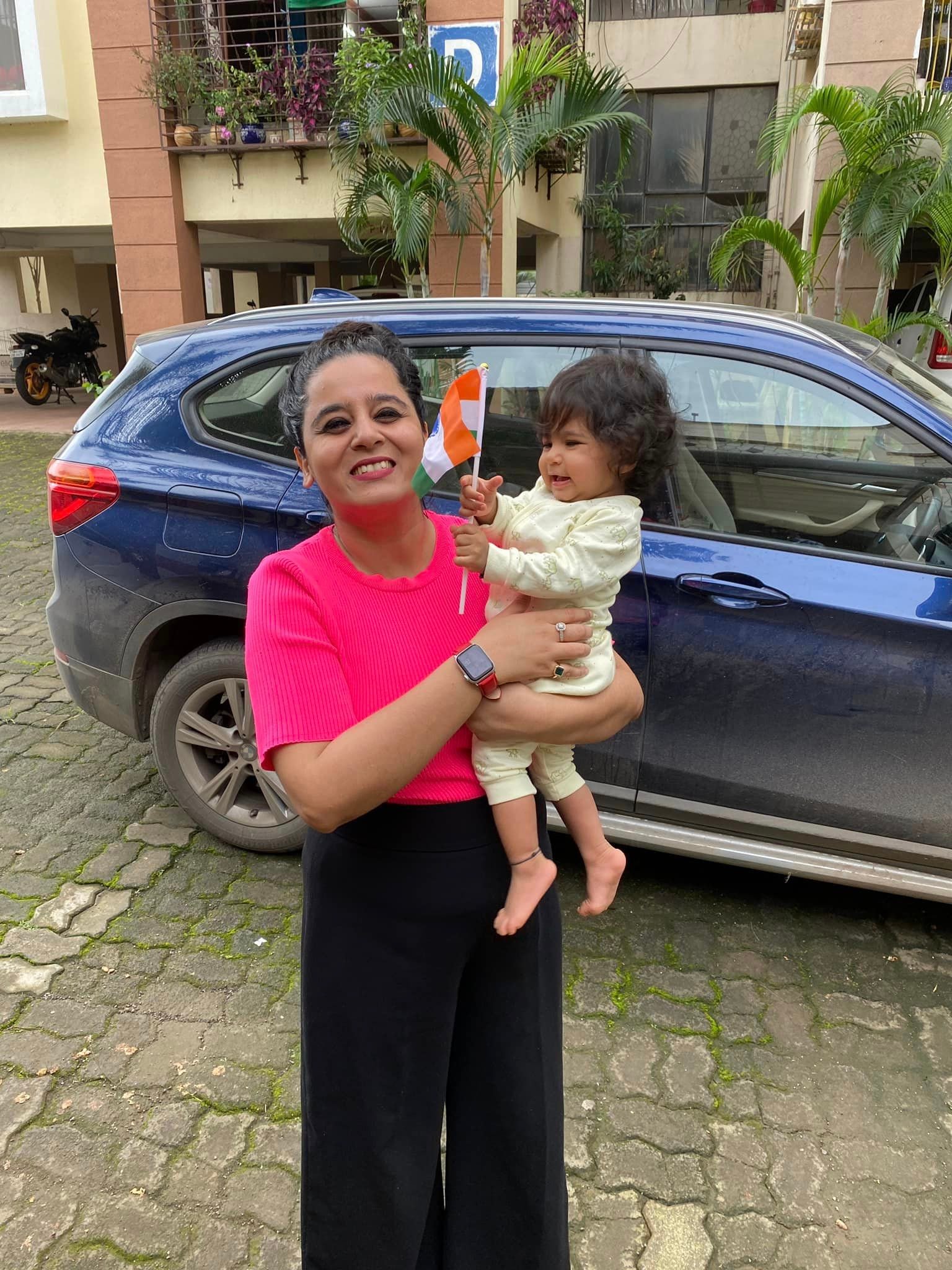 Richa Singh with her daughter