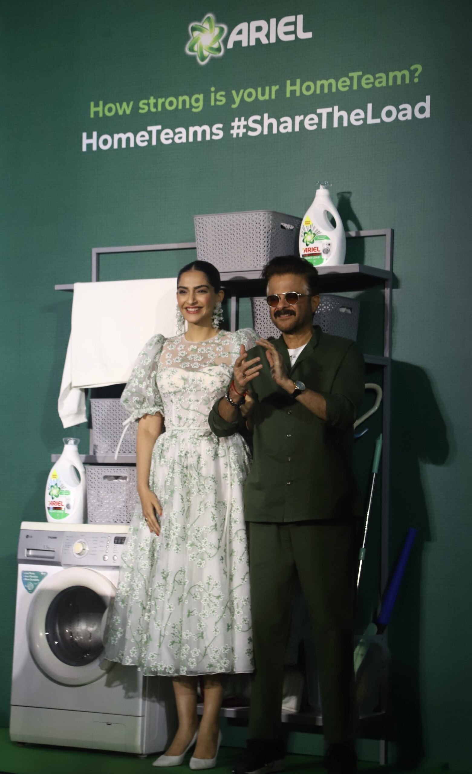 Sonam Kapoor and AnilKapoor at the #ShareTheLoad capaign by Ariel India