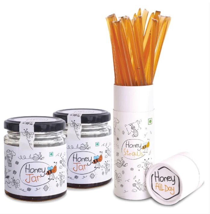 Honey Jars & Honey Straws by Honey All Day