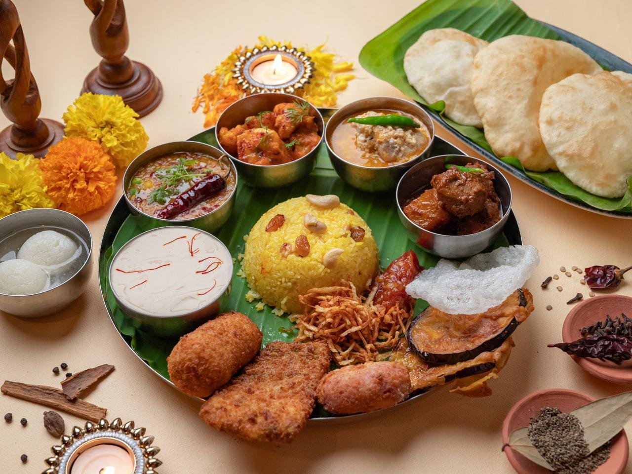 Durga Puja Thali at Ishaara