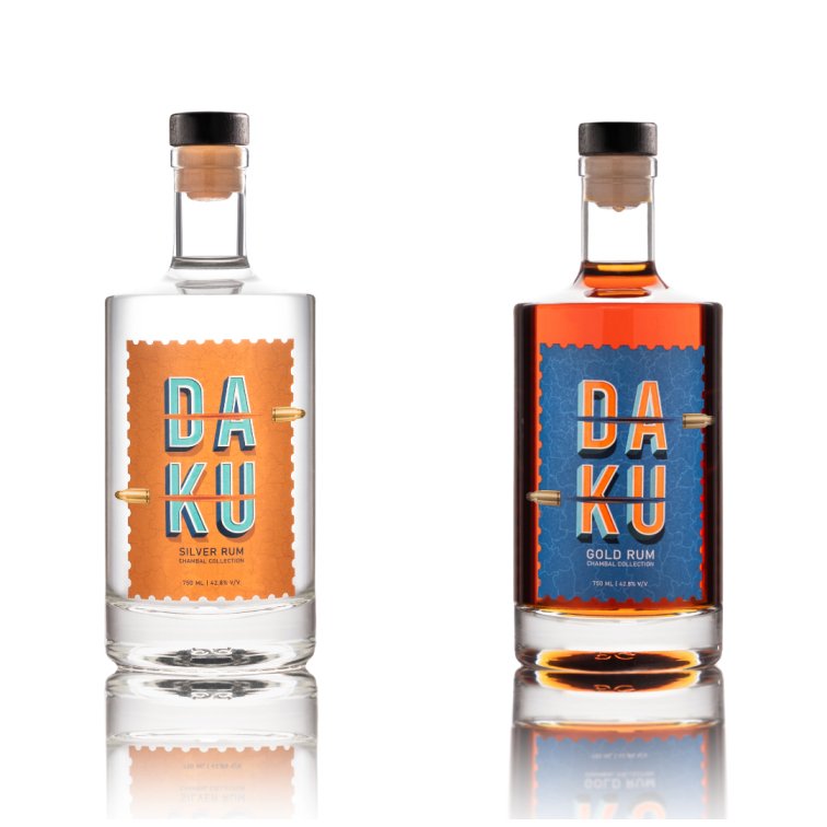 Daku Silver rum and Gold rum