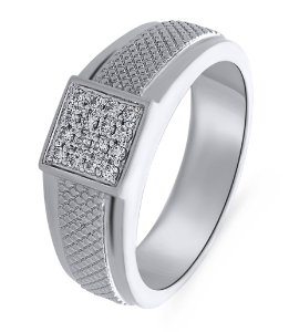 Serpent Brilliance Men Platinum Ring