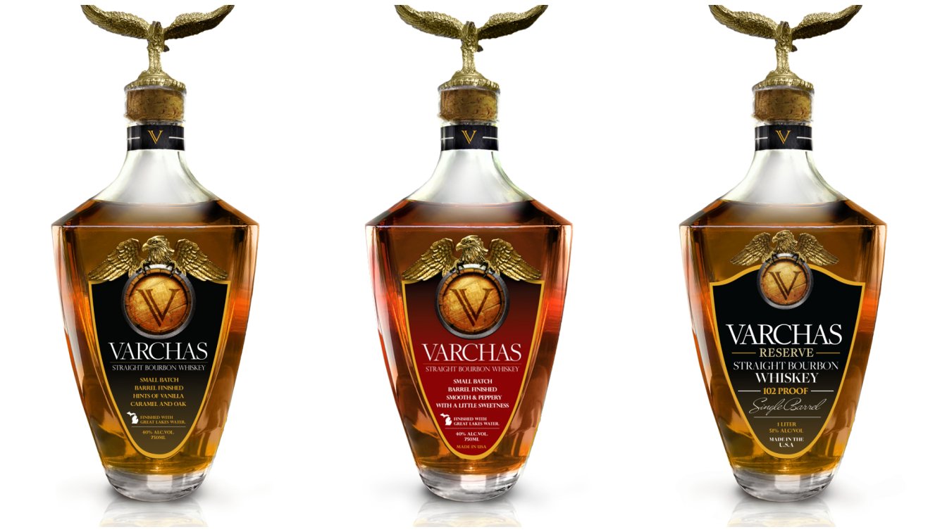 Varchas Straight Bourbon, Straight Rye, and Reserve 102 whiskey