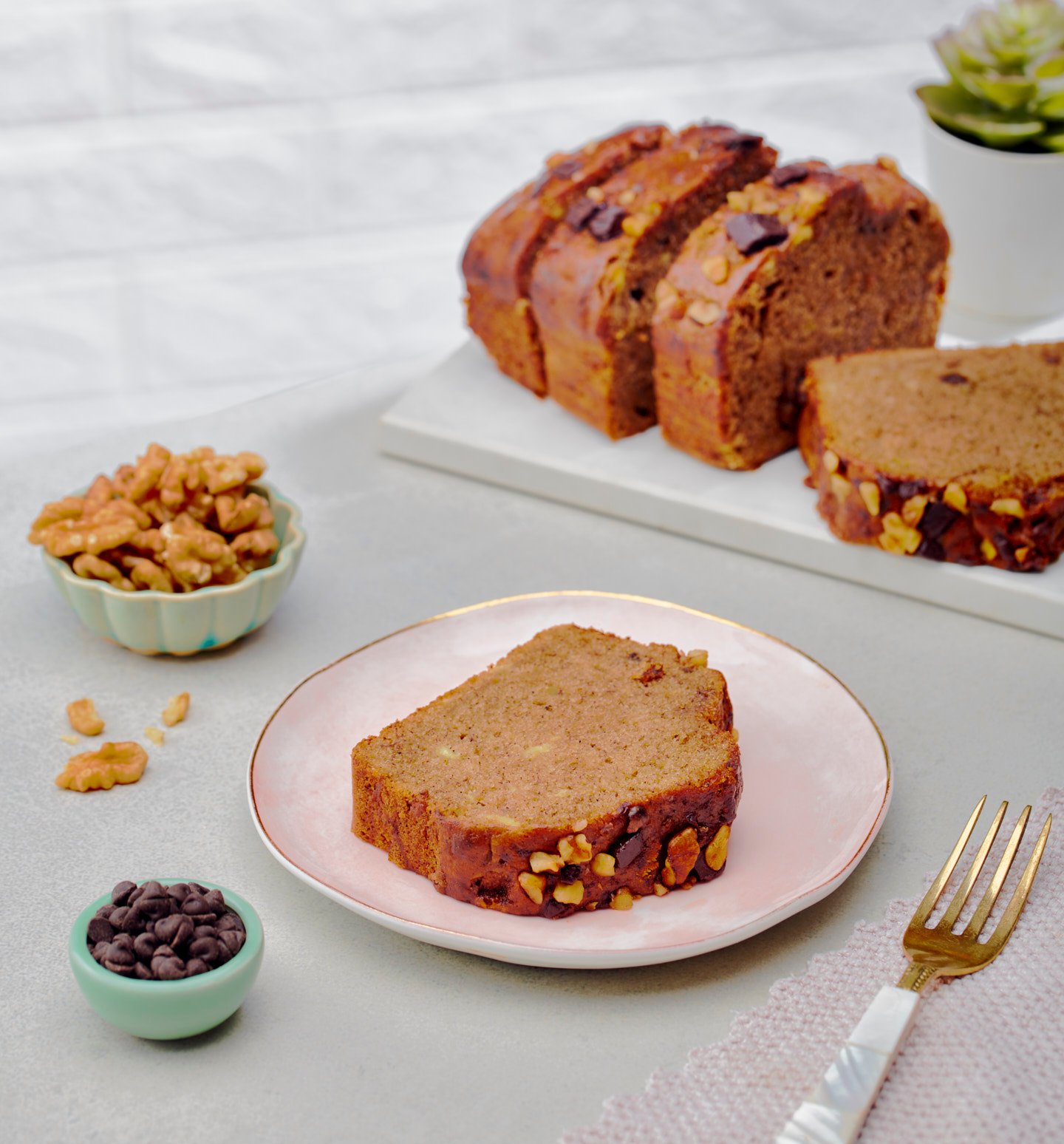 Banana Walnut Tea Cake