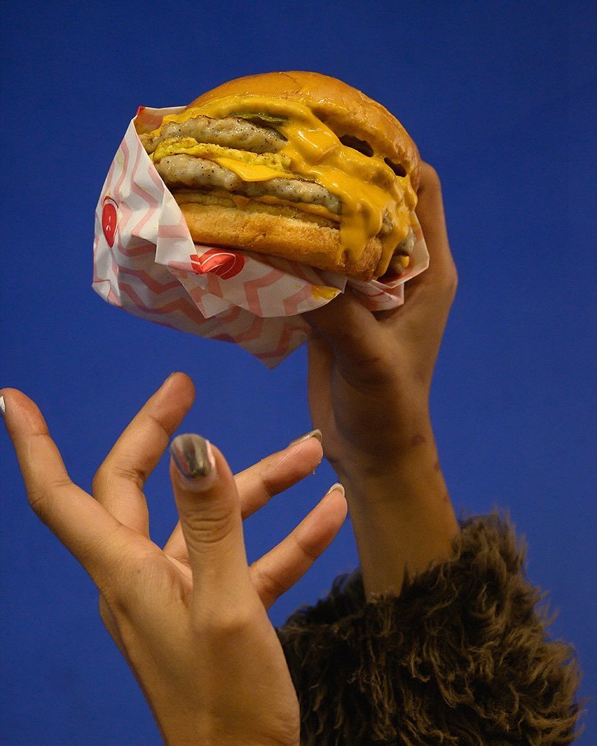 Burgrills's Smash Chicken Cheeseburger