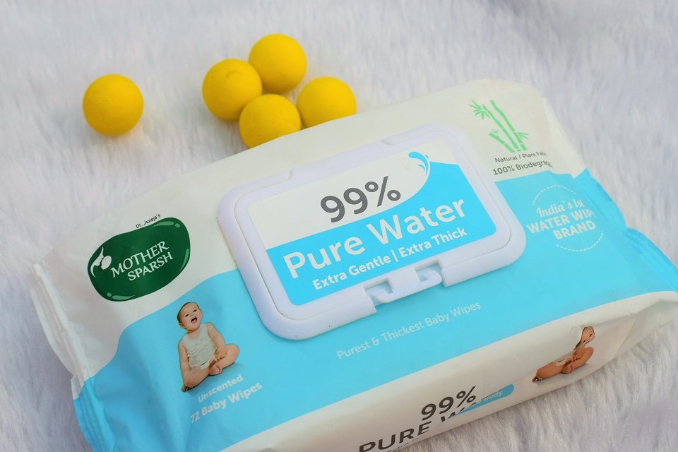Mother Sparsh Pure Water Unscented Baby Wipes