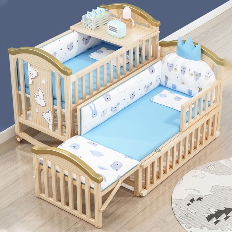Mee Mee 12-in-1 wooden baby cot