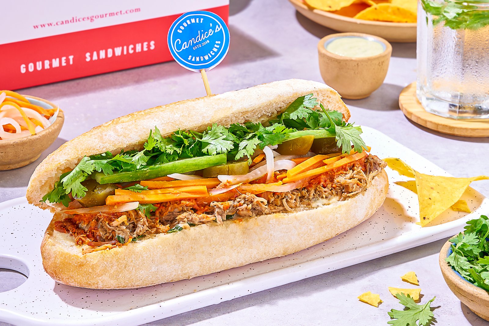 Pulled Pork Banh Mi Sandwich