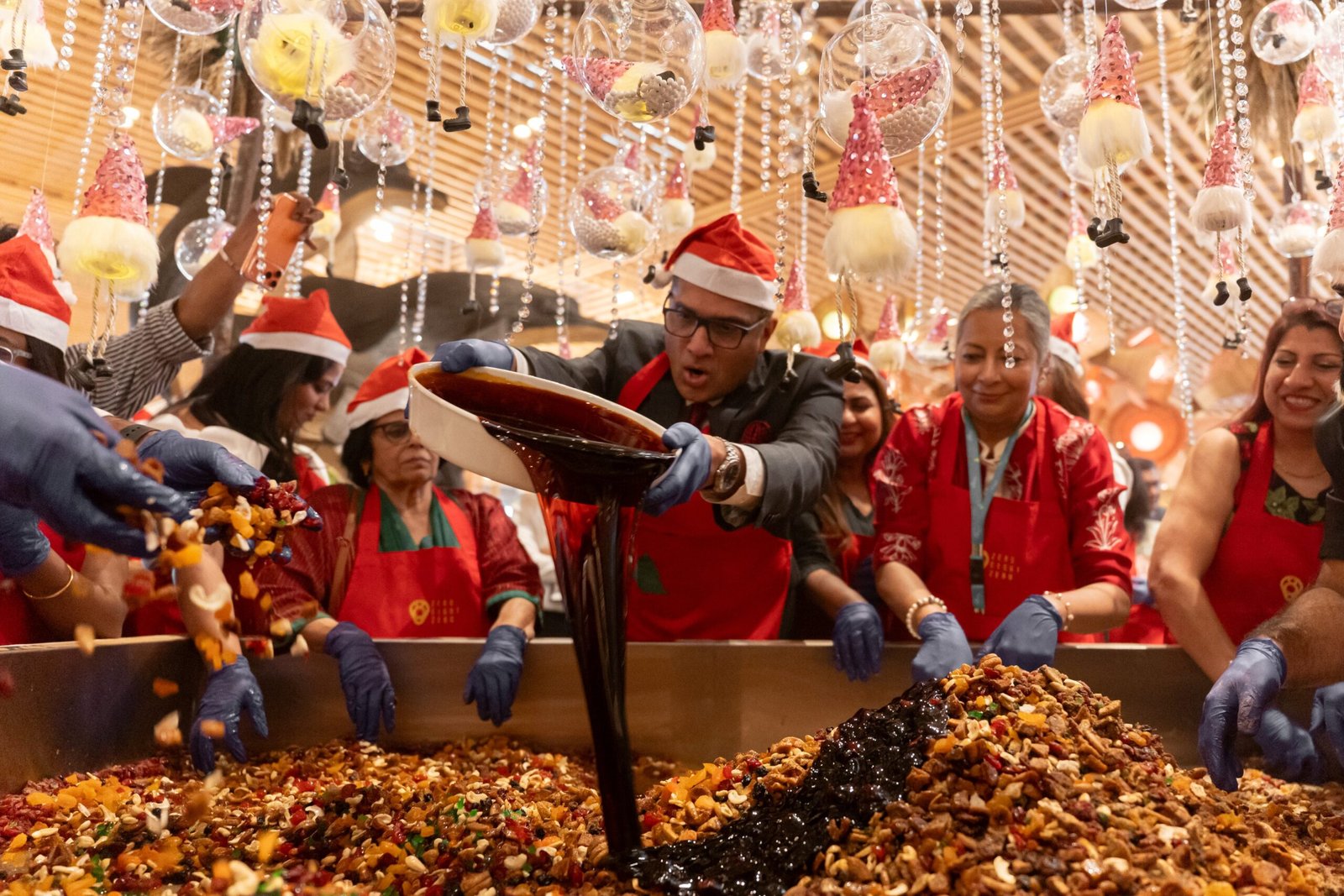 Christmas Cake Mixing