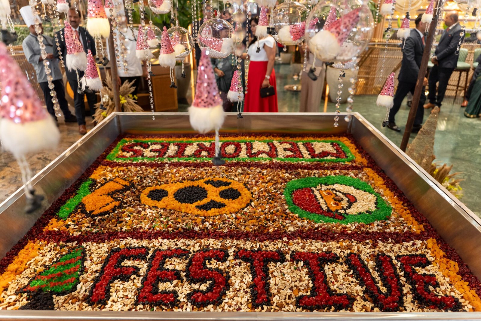 Nicobar Lounge at Bangalore Airport's T2 cake mixing