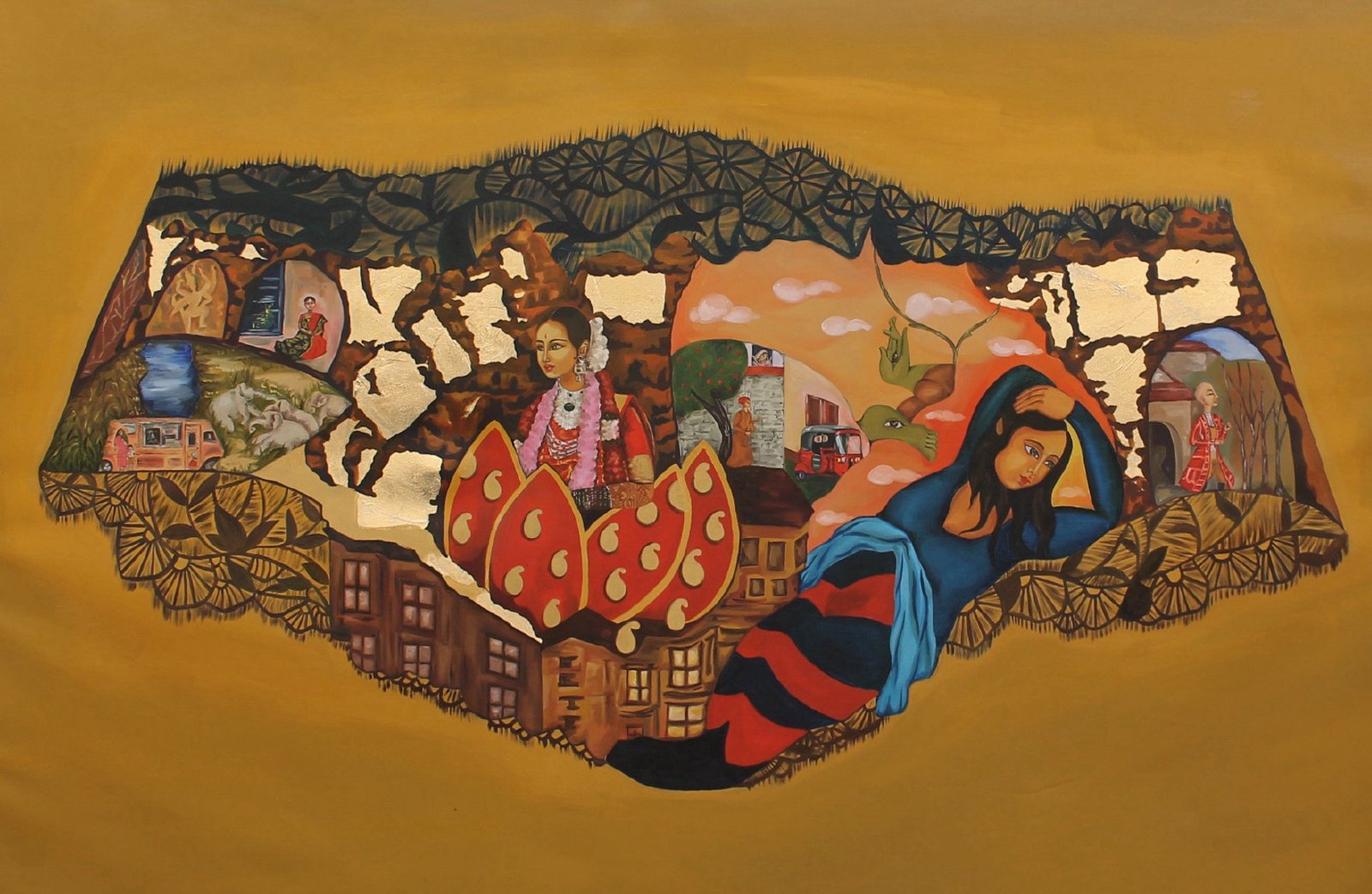 Abhijna Vemuru Kasa: Laperla Oil on canvas