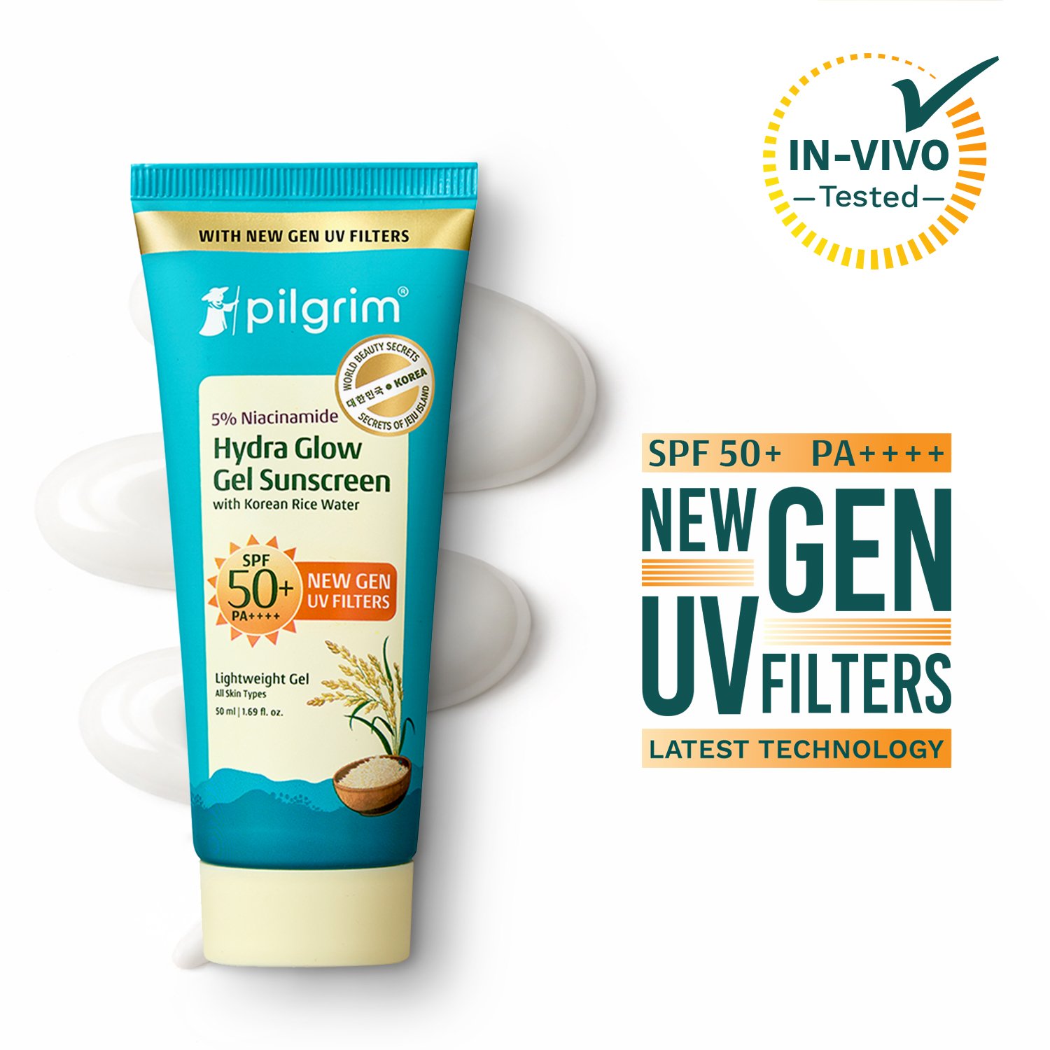 Pilgrim 5% Niacinamide Hydra Glow Gel Sunscreen SPF 50+ PA++++