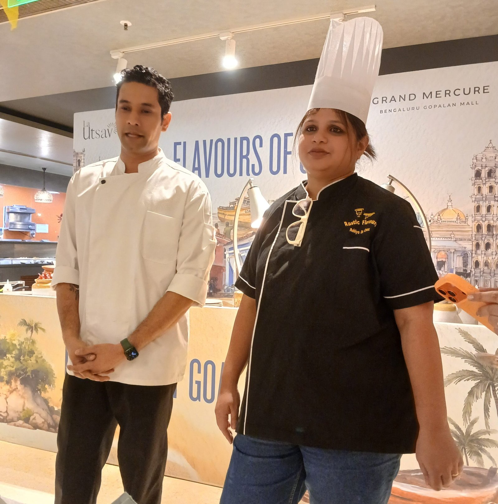 (Right) Chef Ashlyn Da Cruz with Chef Joshi