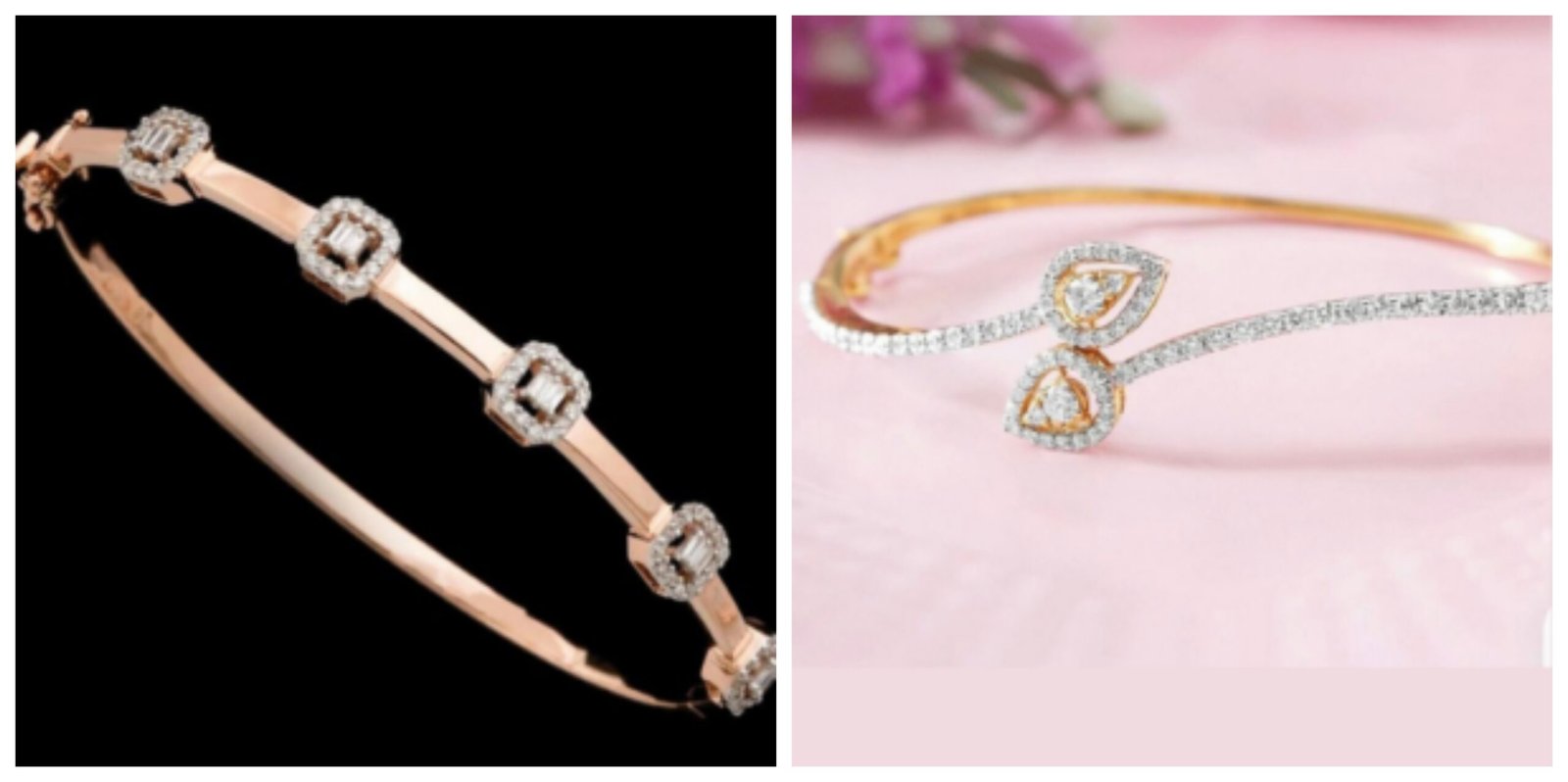 Diamond Station & Two-Tone Pearl Motif Diamond Bracelet