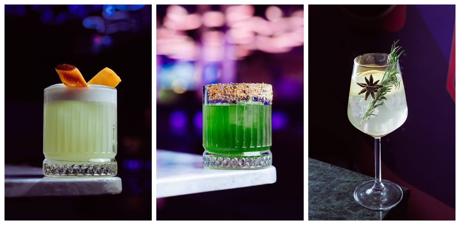 Whiskey Sour, Picante & Spanish Gin & Tonic
