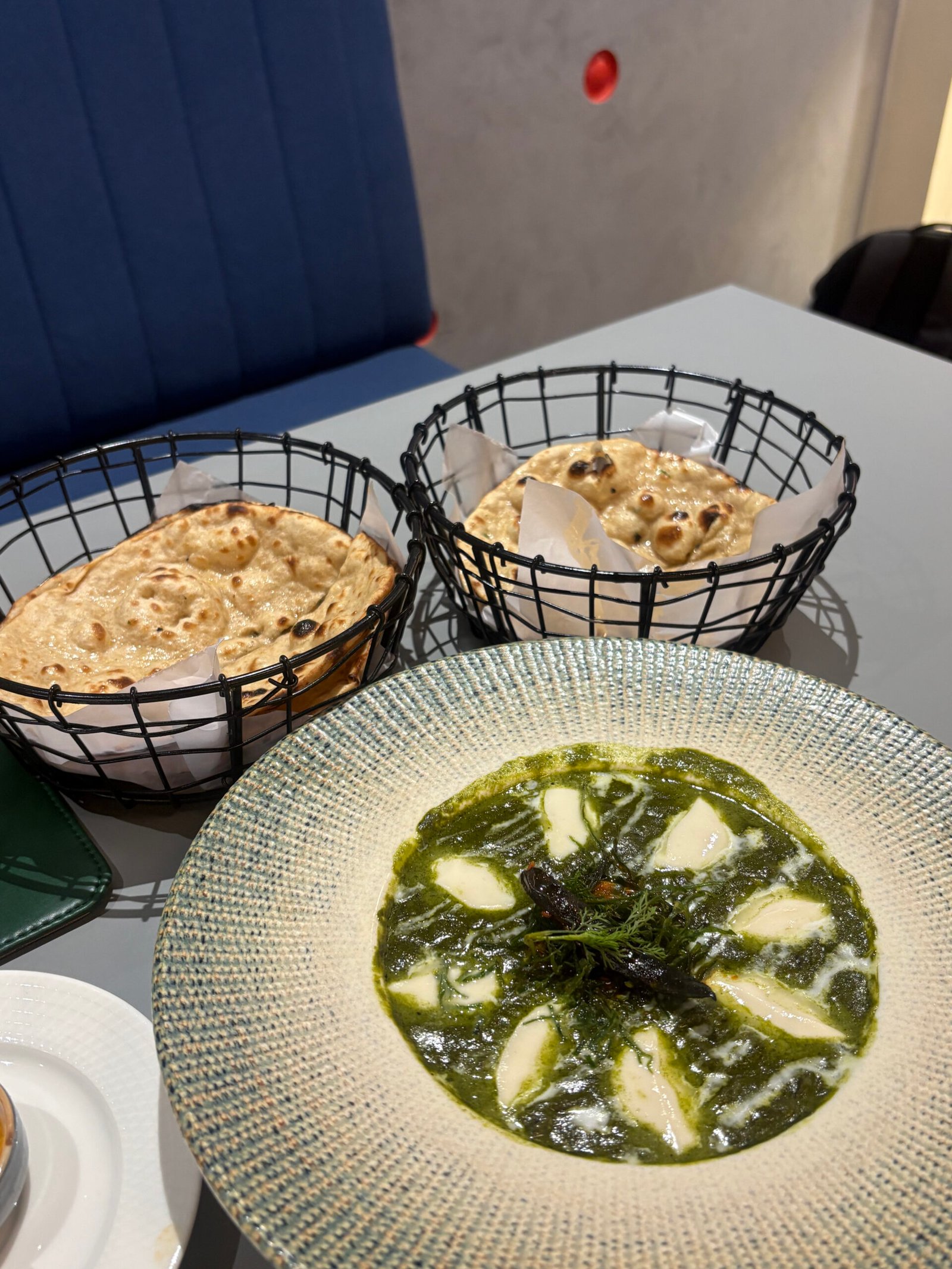 Butter Roti with Palak Bocconcini