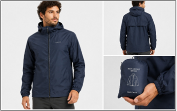 Quechua NH100 Foldable Rain Jacket